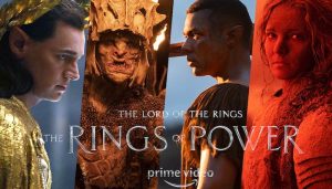 A poster for the new TV show The Lord of the Rings: The Rings of Power