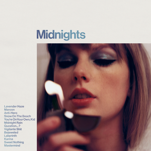 The album cover for Taylor Swifts Midnights, the story of 13 nights of her life told in songs.