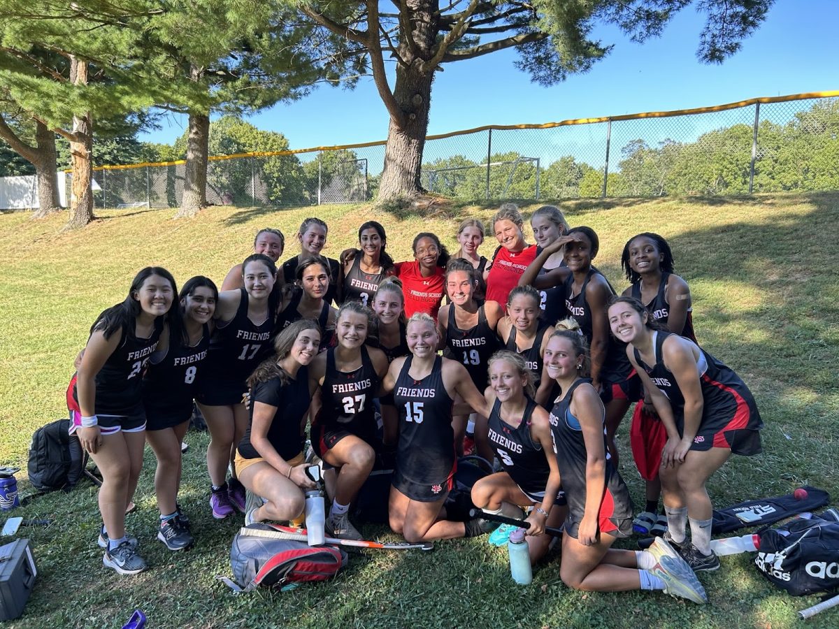 In their first game of the season, the varsity women's field hockey team scored a decisive win against Pikesville High School.