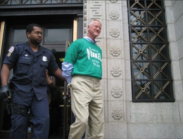Activist George Lakey during one of his many arrests