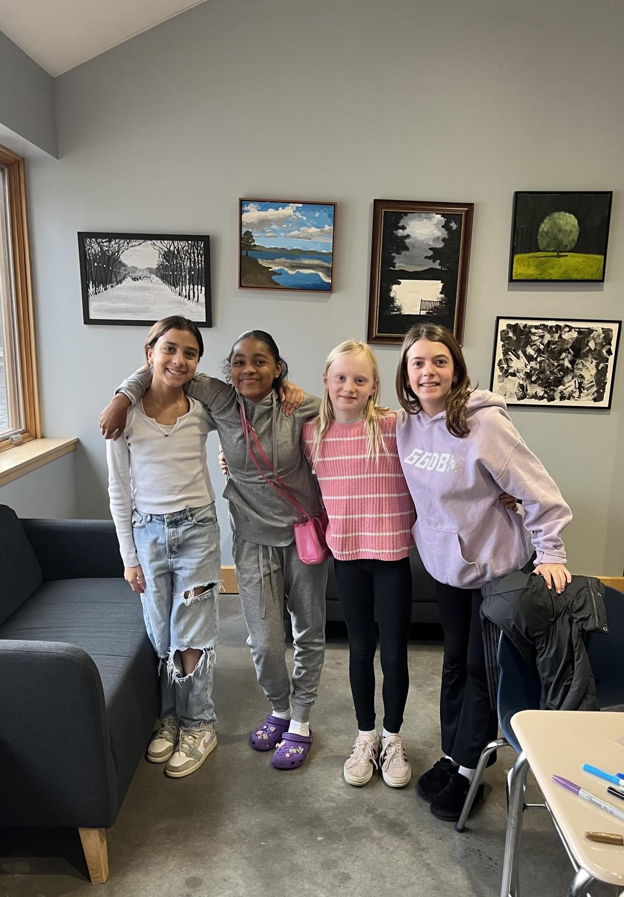 6th graders Vivian, Kynleigh, Elsa and Tali