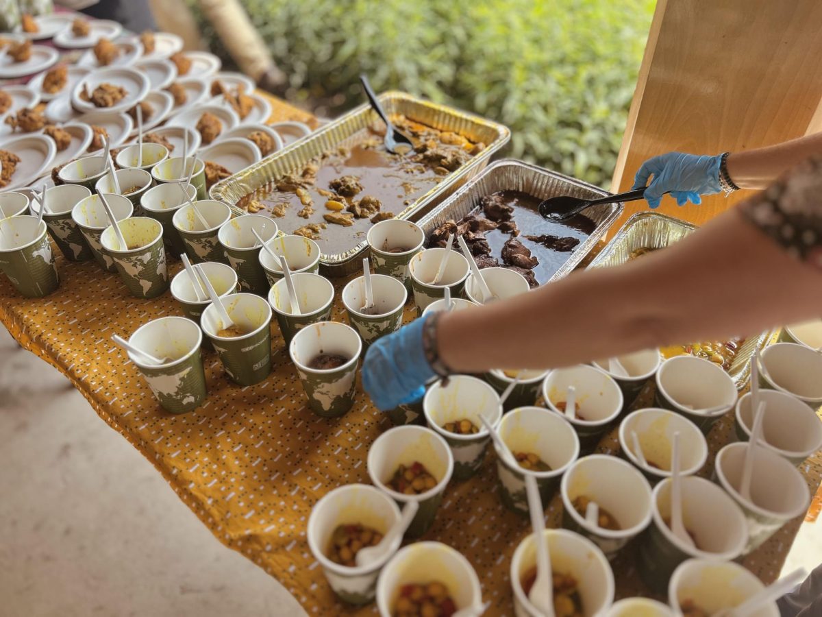 A huge variety of food sits ready for Middle School African Diaspora Day.