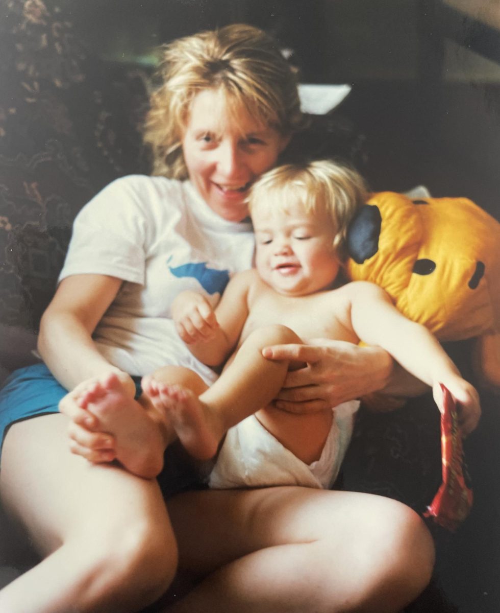 Koniezhny plays with her goddaughter Grace, daughter of friend and colleague Lucy Hand, in New Orleans in 1997.